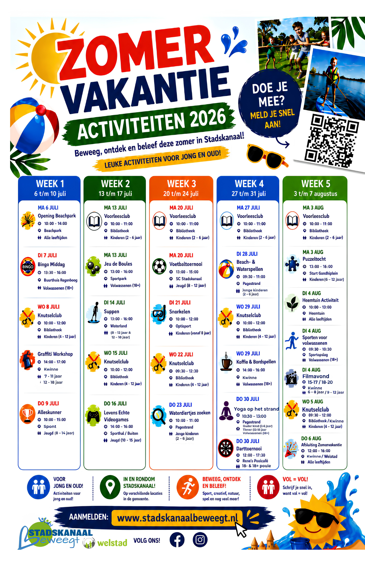 Logo van Zomervakantie 2026 overzicht activiteiten